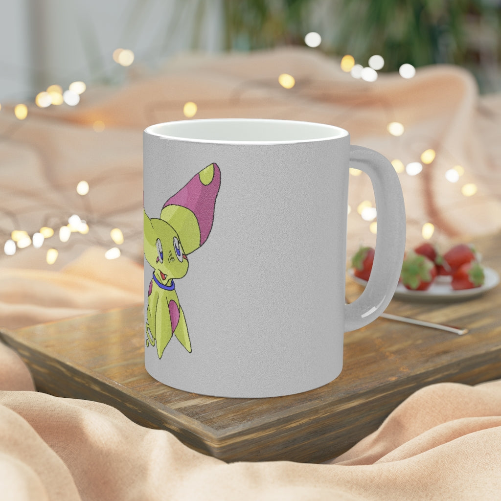 Phaff Metallic Mug in Silver and Gold finishes, showcasing personalized designs and a comfortable C-handle.